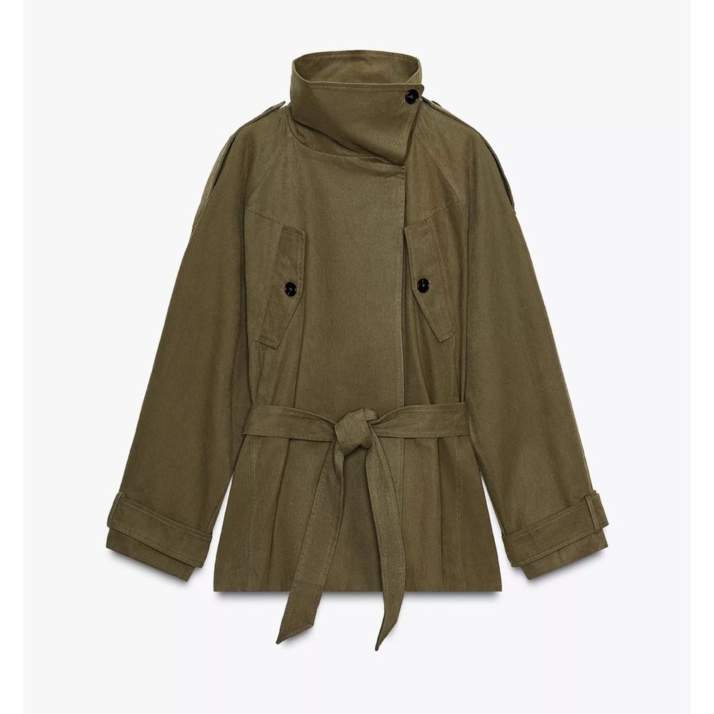 Zara Short Belted Trench